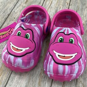 Toddler Baby Barney Dinosaur Clogs Sandals Shoes Size 7-8